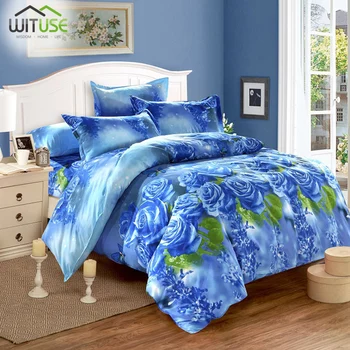 

3D Bedding Set Flower 2/3PCS Rose Print Luxury Quilt Duvet Cover Pillowcase Set Queen Women Girls Room Decoration Home Textile