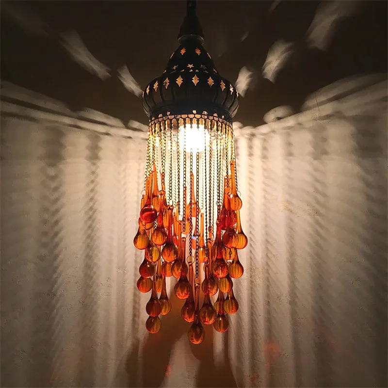 

Moroccan Turkish Style Retro Vintage Pendant Light E27 Base Mediterranean Style Decoration Mosaic Hanging Lamp