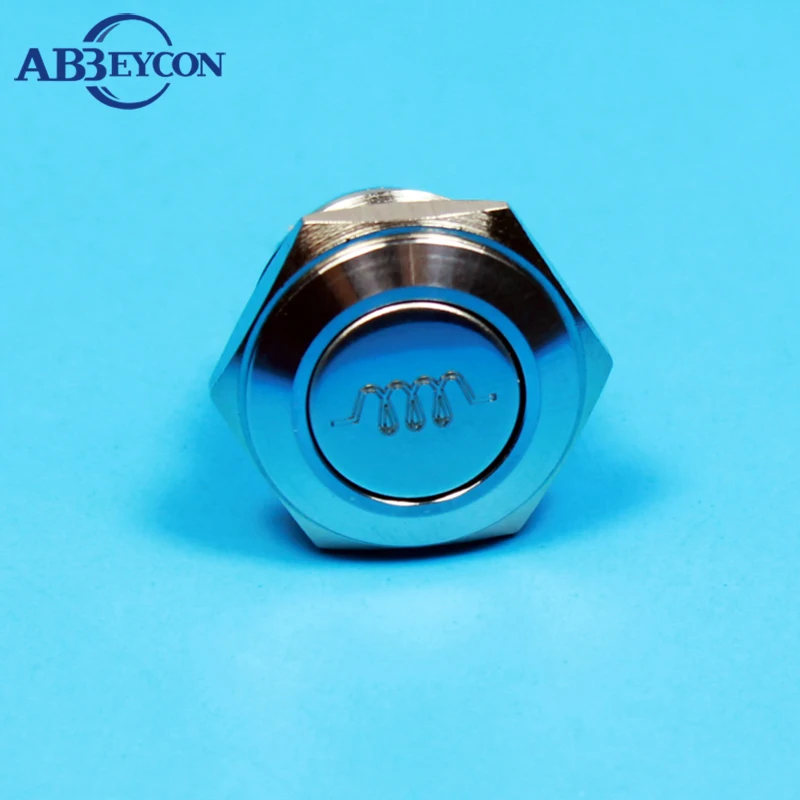 

wavy line 16mm metal push button switch momentary function customized switchs manufacture