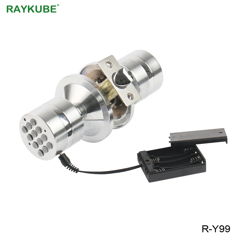 RAYKUBE Digital Electronic Lock Keyless Entry Knob Door Lock Password Code Unlock For Room Office Security Door R-Y99 RAYKUBE Digital Electronic Lock Keyless Entry Knob Door Lock Password Code Unlock For Room Office Security Door R-Y99