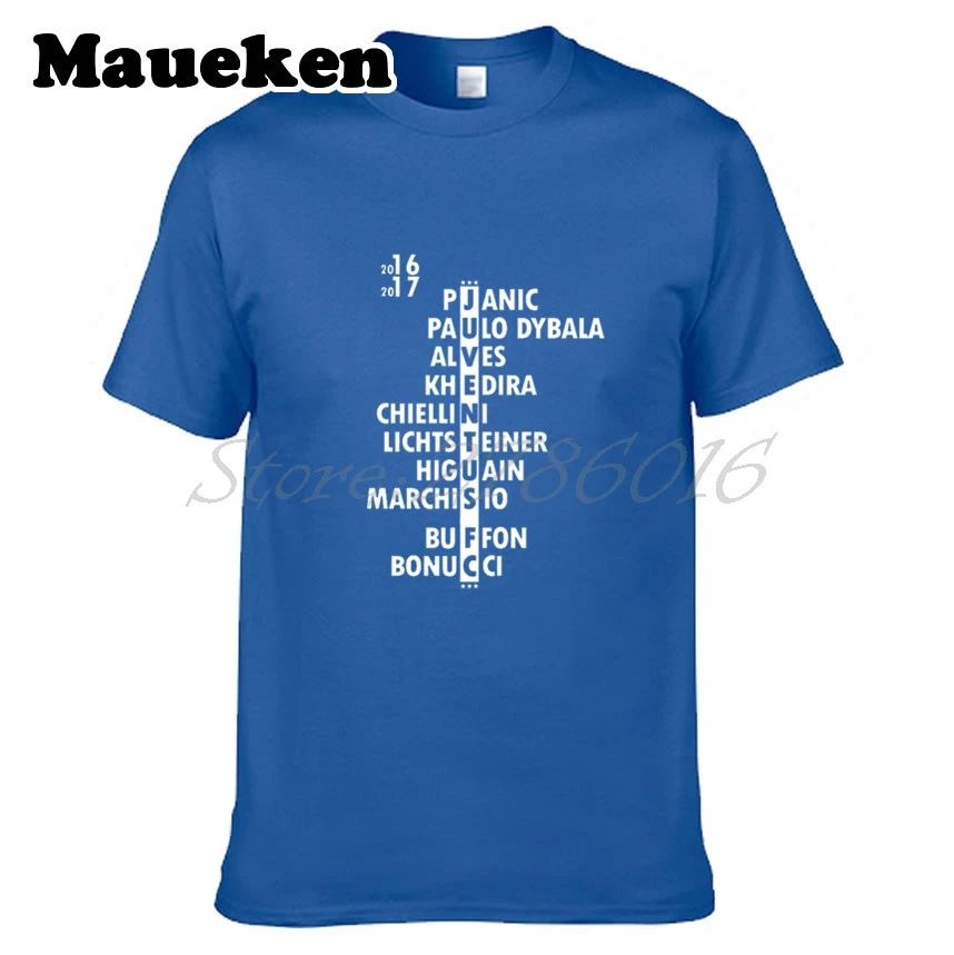 Мужская футболка 16/17 с коротким рукавом higuain buffon bonucci Pjanic Dybala Crossword W1106006|t shirt men|short