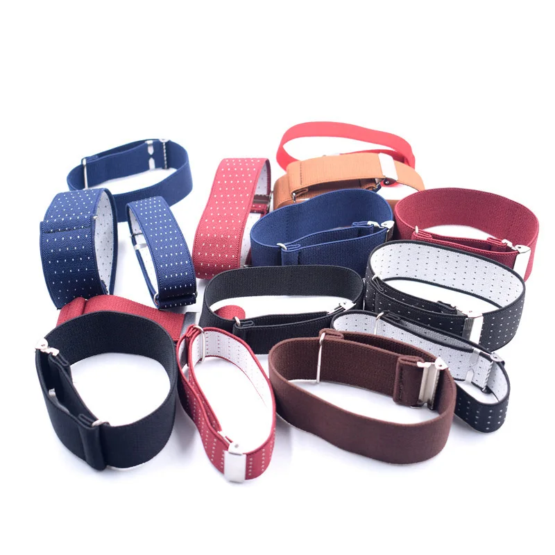 1 Pair Men Women Shirt Sleeve Holders Adjustable Armband Elasticated Sleeve Garters Accessories Business Fashion Sleeve Cuffs