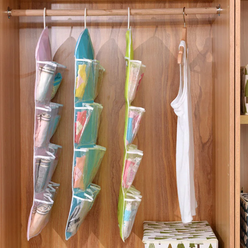 Explosions 16-grid Storage Bag Hanging Bag For Underwear Panties Socks Hanging Storage Consolidation Storage Home Supplies