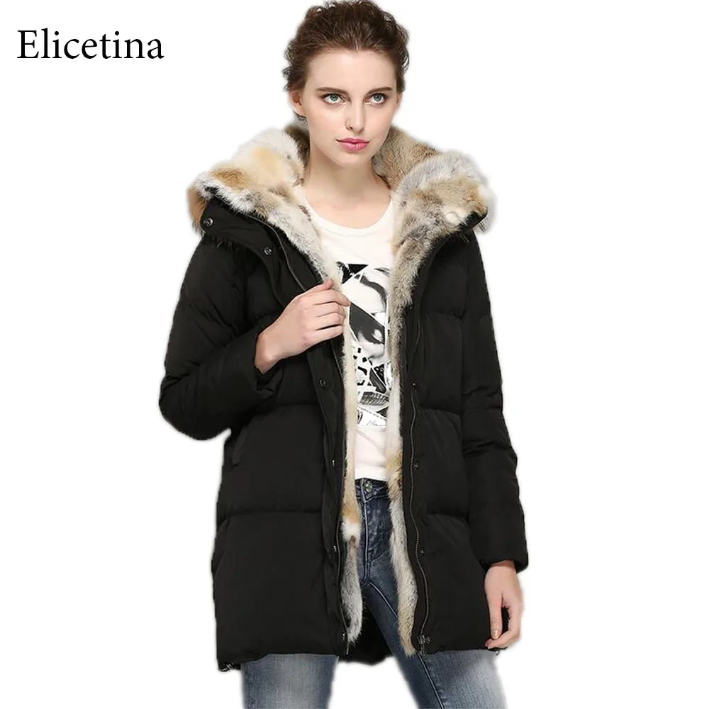 font b Women s b font Thickened Down Jacket Fashion Ladies Overcoat Women 90 White