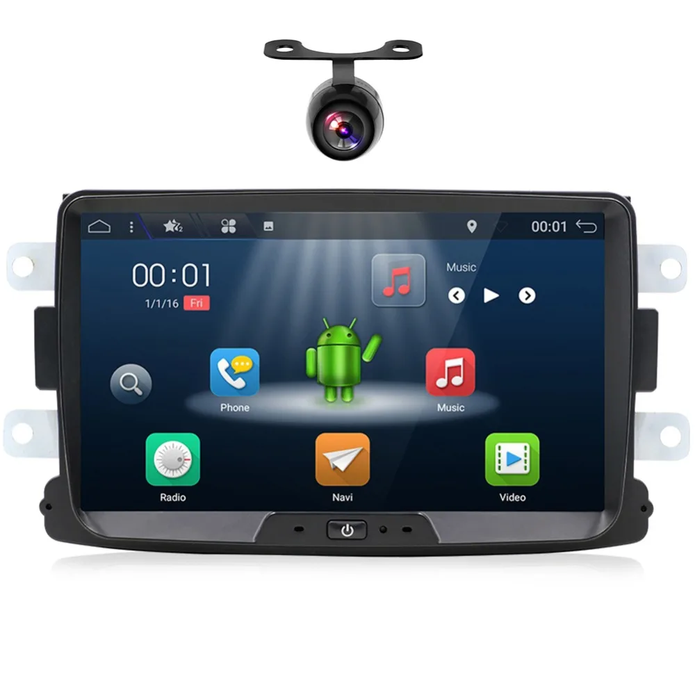 

In-Dash Car Stereo Audio with GPS Navigation System for Renault Duster 2010, Autoradio with Android 7.1,8 Inch Muti-Touch Screen