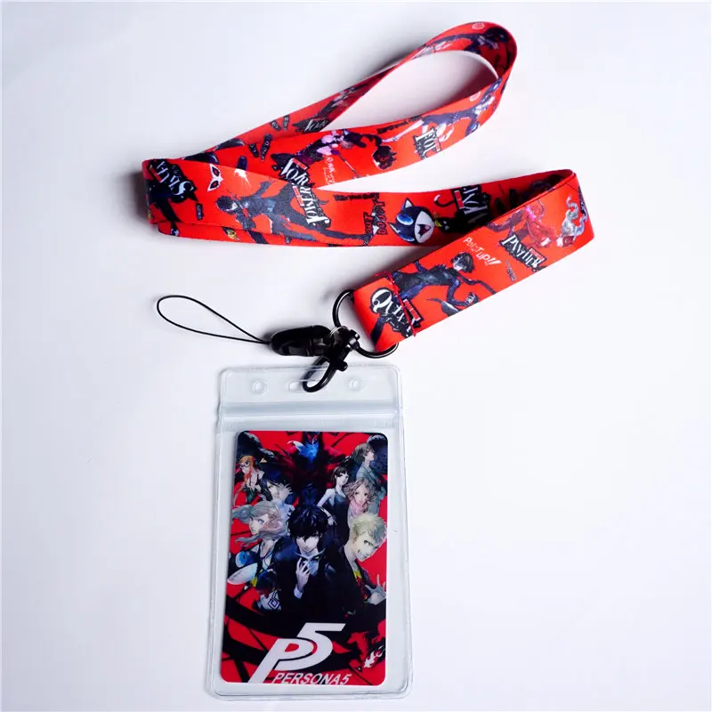 

Japan Anime Persona 5 P5 Figure Key Chains Neck Strap Lanyards for keys Mobile Phone Straps Rope ID Card Hang Rope Lariat Gift