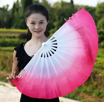 

30pcs/lot Fashion Gradient color Chinese silk dance fan KungFu FAN Belly Dancing Fans For Wedding Party Gift Favor SN232