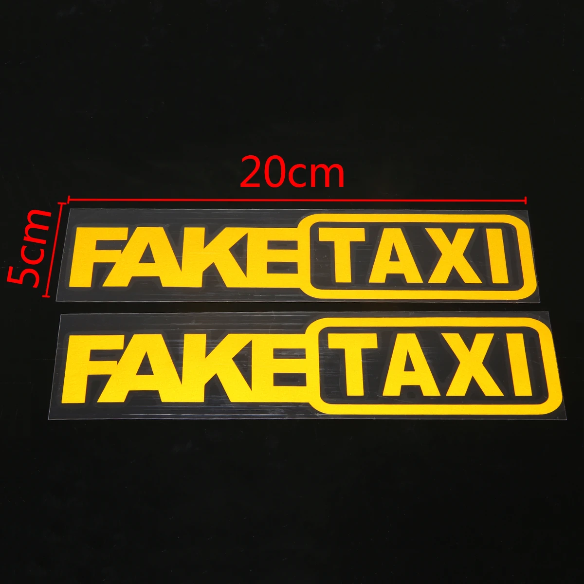 2pcs FAKE TAXI Car Sticker Decal Emblem Self Adhesive Stickers For Car Laptop Notebook Window Bike Motorcycle Helmet Sticker