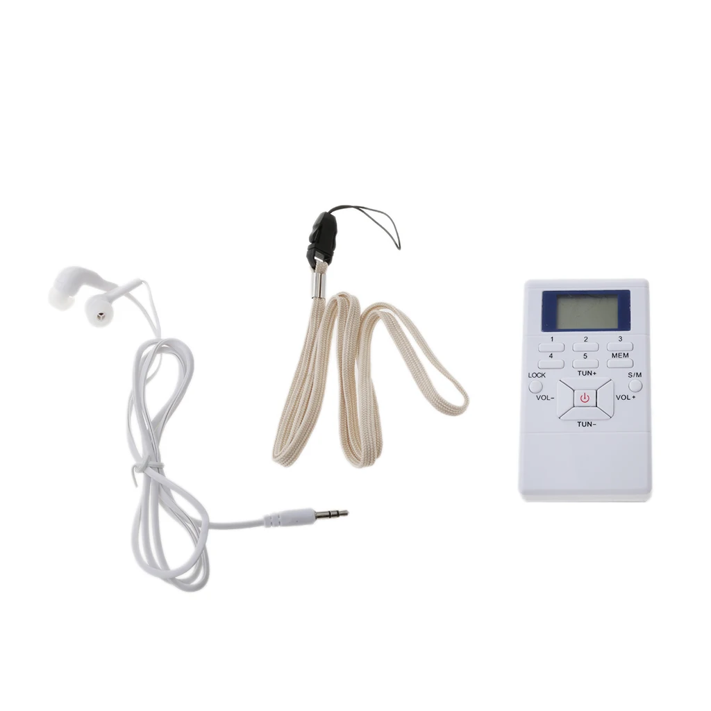 FM Pocket Radio,Portable Digital Radio with 3.5mm Jack Earphone LCD Display FM frequency range 60-108MHz High sensitivity