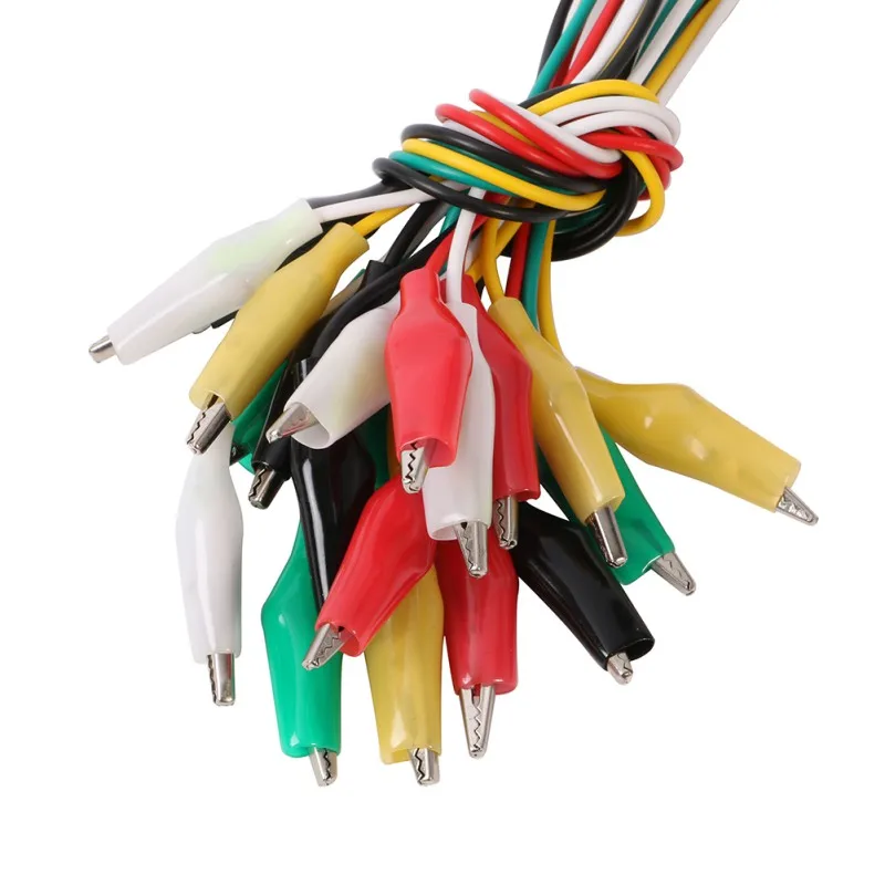 10pcs Double-ended Alligator Clips Test Line 48CM 49.5CM Test Leads Crocodile Cl