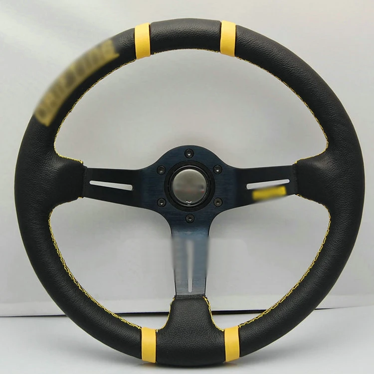 

Universal Fits Racing Sport 13050G/340mm Suede Deep Dish Alloy Steering Wheel