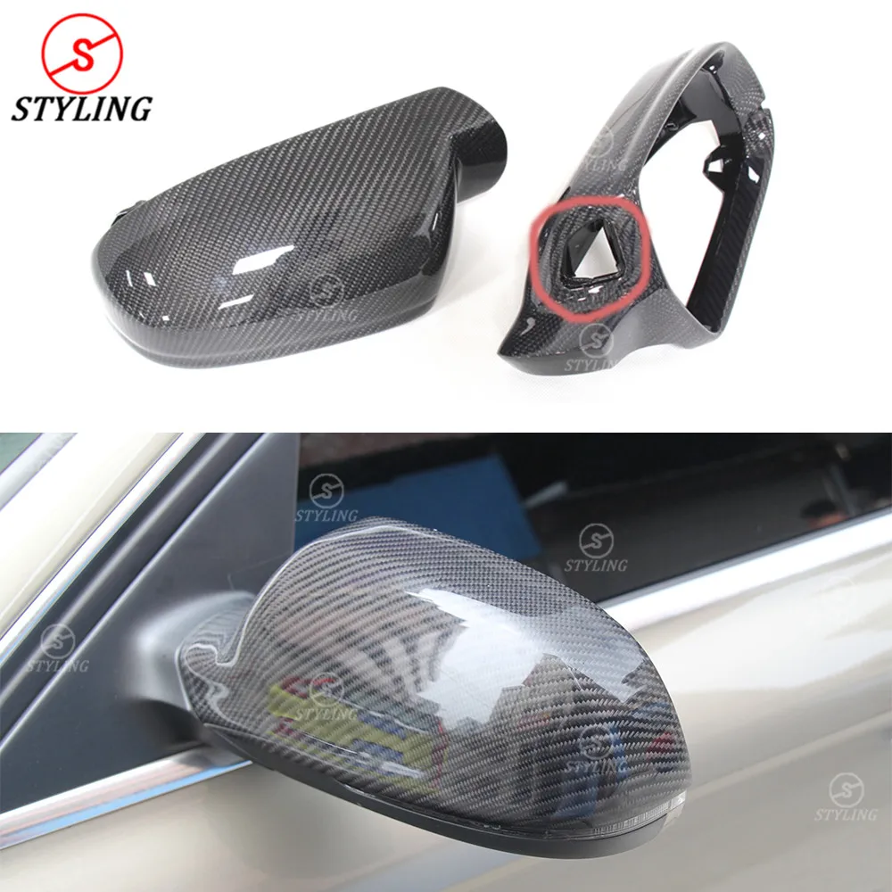 

Carbon Mirror cover For Audi RS5 B8.5 S5 A4 A5 Carbon Fiber Rear Side View Mirror Cover with Lane Assist 2010-20132014 2015 2016