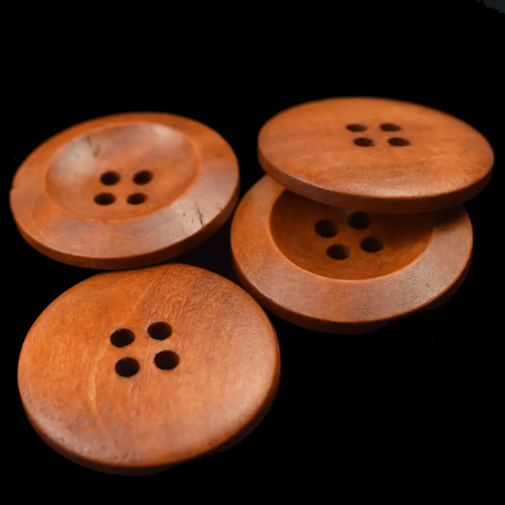 Wooden Buttons - Round Wood Buttons for Crafts Sewing Sweater by