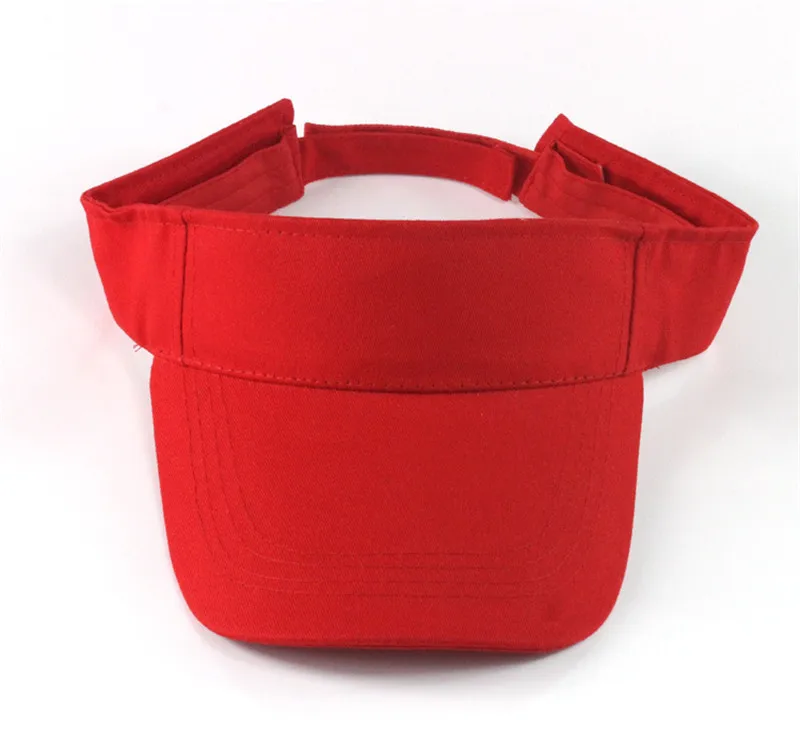 Летний Повседневный Классический козырек для взрослых мужчин и женщин Сплошной чистый цвет регулируемые солнцезащитные шапки Спорт на открытом воздухе один размер Пользовательский логотип - Цвет: Red