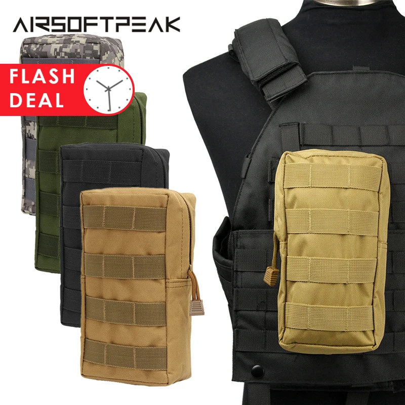 

AIRSOFTPEAK Molle Pouch Vest Bags Accessory Tool Kits Waist Bag Nylon Utility Fanny Pack Paintball Outdoor Hunting for Vest Bags