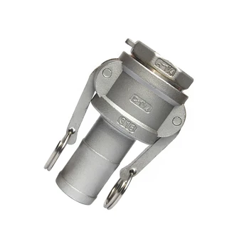 

1-1/2" 38mm Hose Barb x 1-1/2" BSP Female Thread 304 Stainless Steel C + A Type CamLock Fitting Pump Adapter Cam Groove Coupling