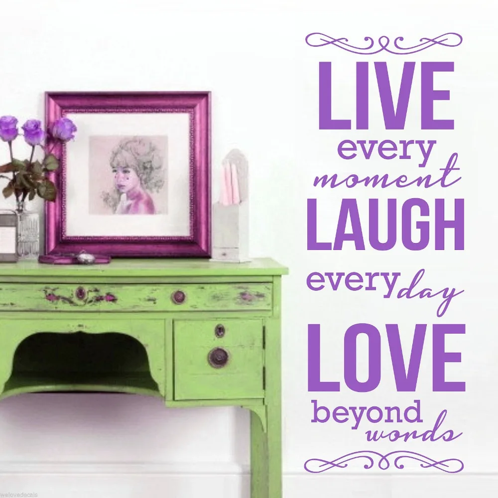 Aliexpress Buy Live Laugh Love Quotes Wall Decal Saying Words Home Decor Modern Murals Quotes Art Home Decoration KW 306 from Reliable home decor