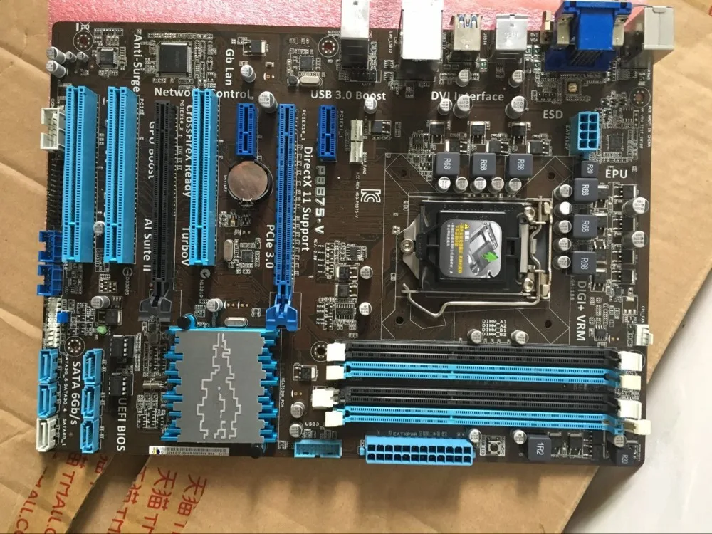 

Used original motherboard for Asus P8B75-V DDR3 LGA 1155 B75 32GB for I3 I5 I7 CPU USB 3.0 Desktop motherborad