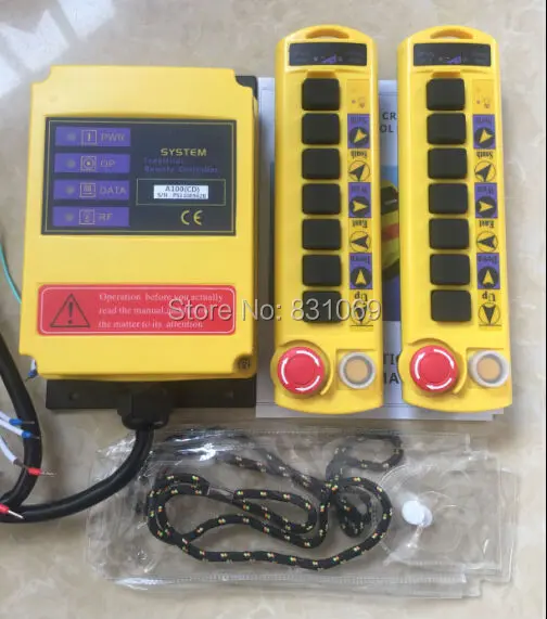 

1pcs 2 Transmitters 8 Channels 24V Hoist Crane Radio Remote Control System Brand New