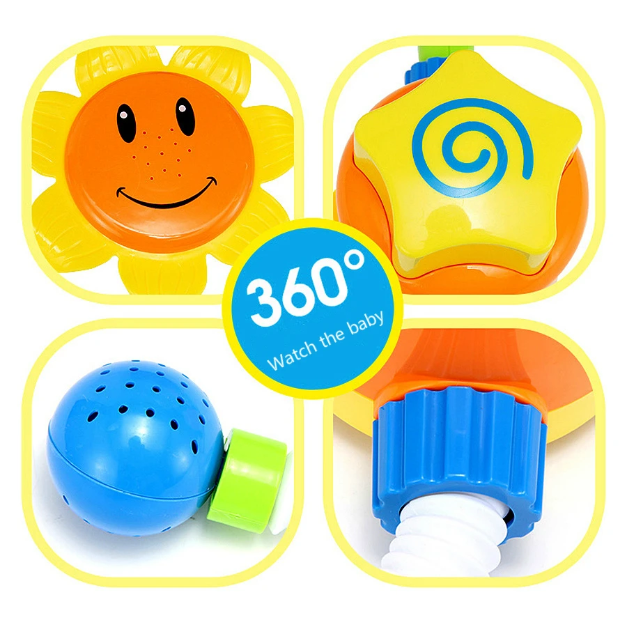 Для детей водные игрушки для детей Банные инструменты Подсолнух вода душ кран Спрей Ванна игрушки в виде фонтана летний бассейн ванная комната Bebe