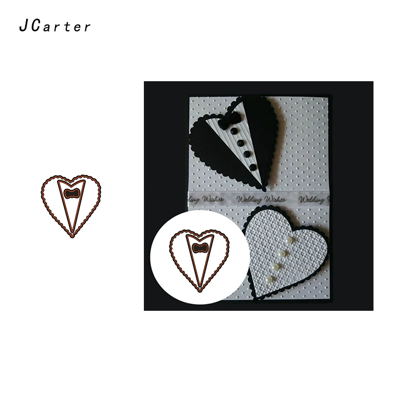

JC Metal Cutting Dies Craft Cut Die Clothing Heart Shape Dies Stencil Scrapbook DIY Handmade Album Paper Cards Decor New Arrival