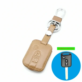 

Car Key Leather Case For Qashqai Nissan Micra Navara Almera Note Fob Cover 3 Buttons Remote Protect Shell