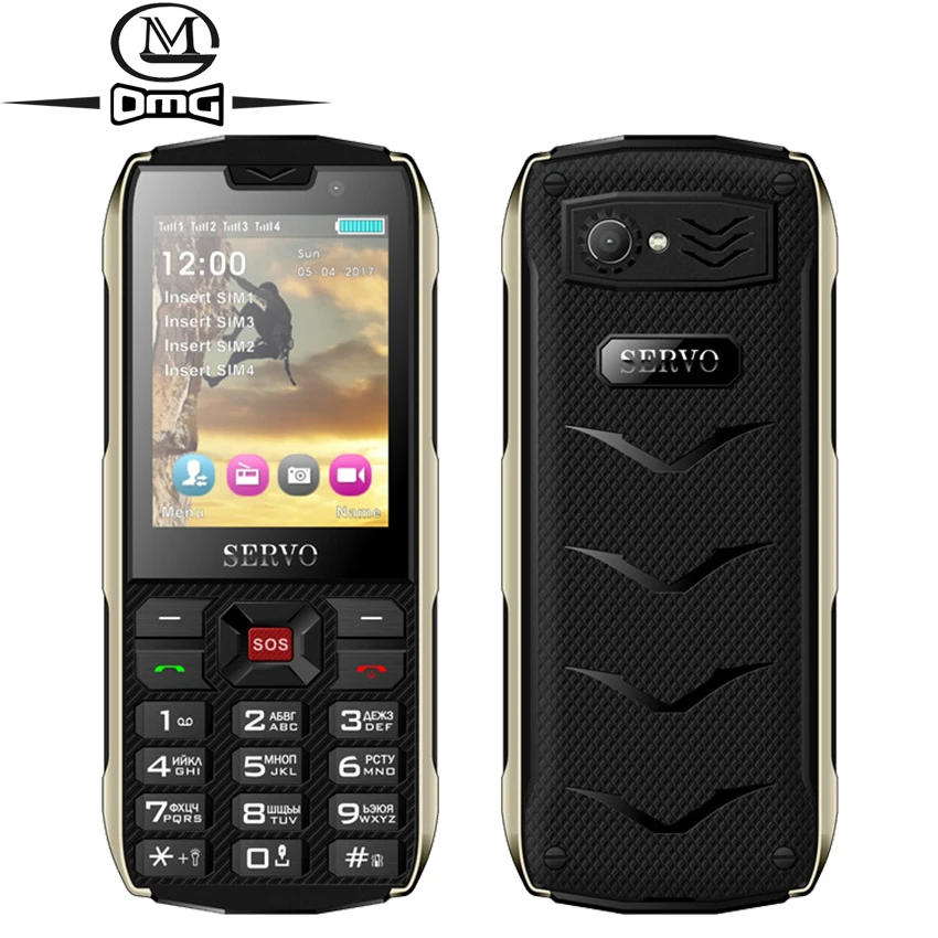 Russian keyboard Mobile Phone 2 8 4 SIM card 4 standby Flashlight GPRS 3000mAh Power Bank