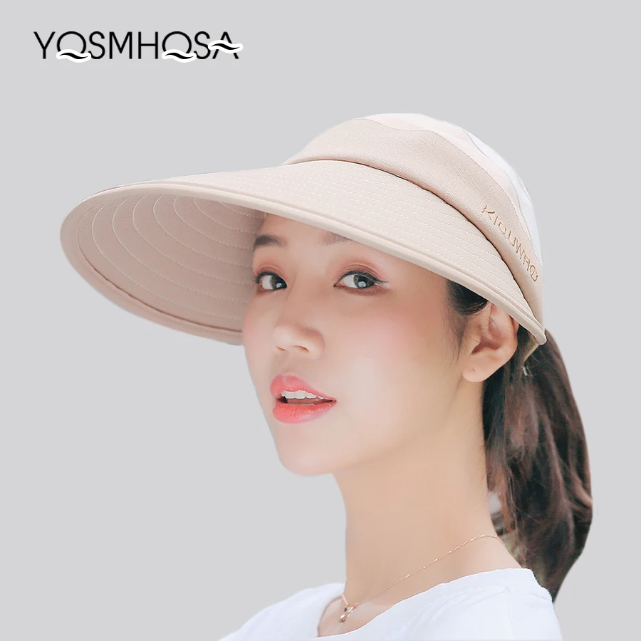 

New Fashion Sport Empty Top Visor Sun Hats for Women Summer Hat Girls Outdoor Caps UV Protection Unisex Dropshipping WH615