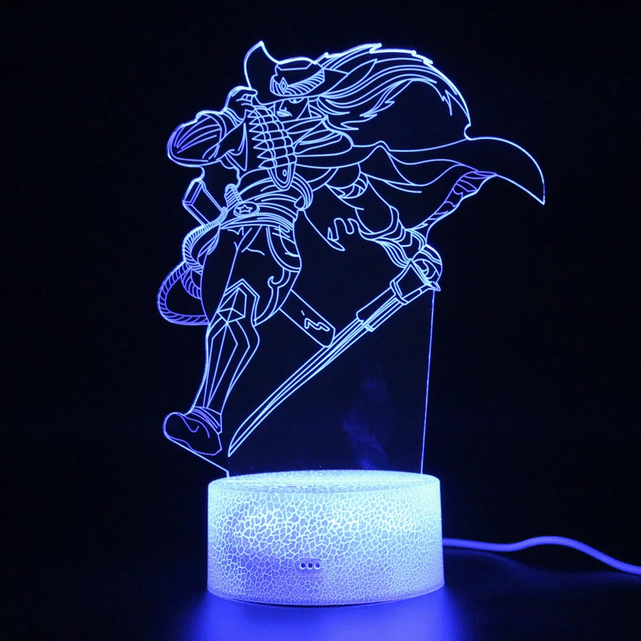 League Legend Yasuo figure Lamp Remote Control Led Light Party Decoration 3d Table Lamp Kids Sleep Night Light Projection Lamp League Legend Yasuo figure Lamp Remote Control Led Light Party Decoration 3d Table Lamp Kids Sleep Night Light Projection Lamp