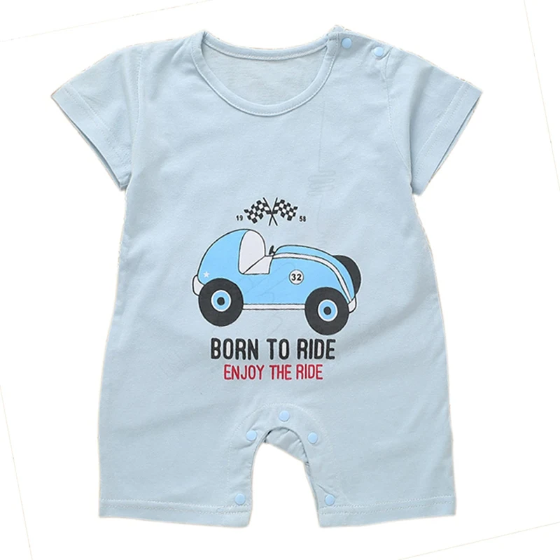 

Baby Rompers Summer Style Powered Baby Boy Girl Clothing Newborn Infant Car Short Sleeve Clothes Bebe De Roupa