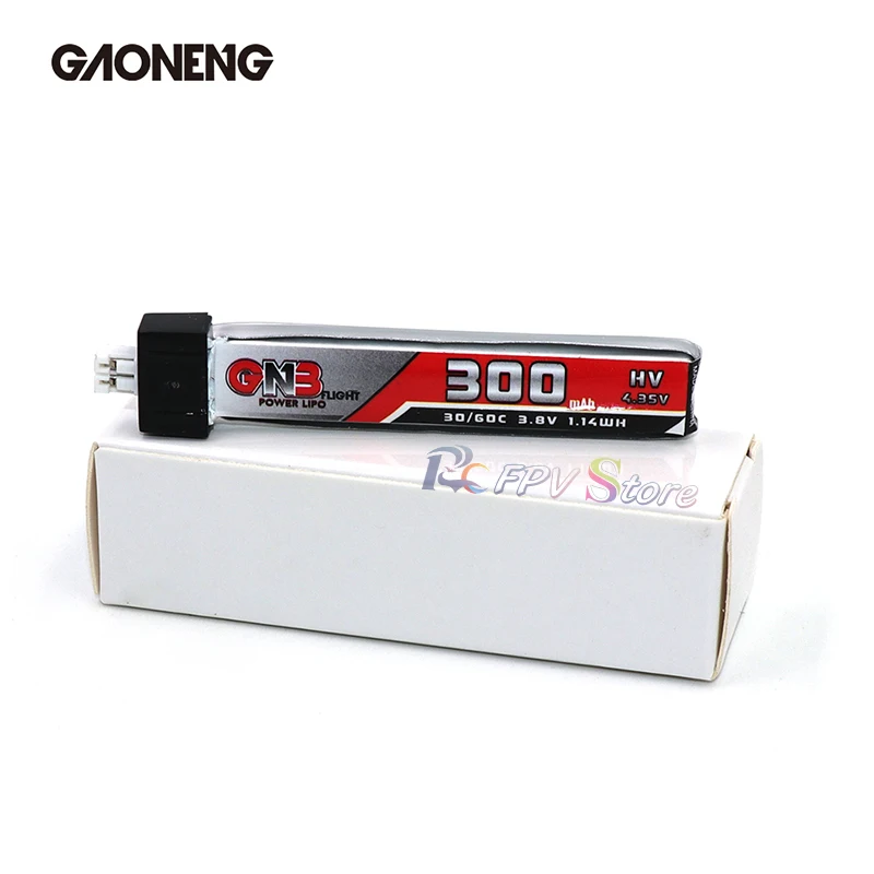 5 шт. GAONENG GNB 1S HV 3,8 V 300mAh 30C 4,35 V FPV Lipo аккумулятор с разъемом PH2.0 для RC FPV Racing Drone запасные части Аксессуары