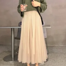 Эластичный пояс весна юбка из прозрачной ткани длинные плиссированные принцесса Необычные Юбка Falda Larga ружие Gonna Saia