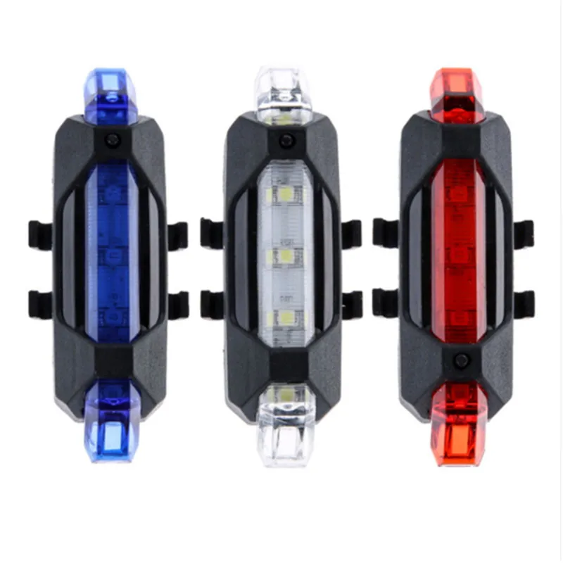 Top Waterproof USB Rechargeable Bicycle Tail Light 4 Modes Back Bike Flashing Safety Warning Lamp Bicycle Rear Light Super Bright 4