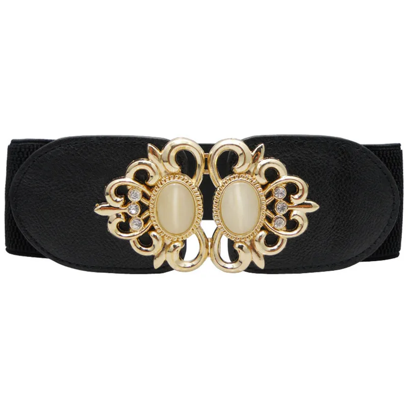 Модный женский пояс 2018 высококачественный белый эластичный с драгоценными