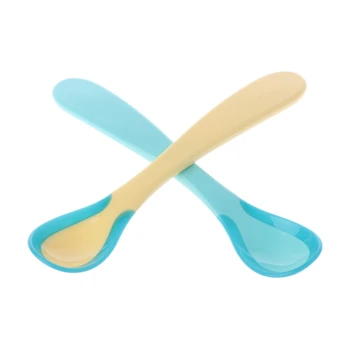 

2Pcs Baby Spoon Temperature Heat Sensing Newborn Infant Feeding Care Safety Tool