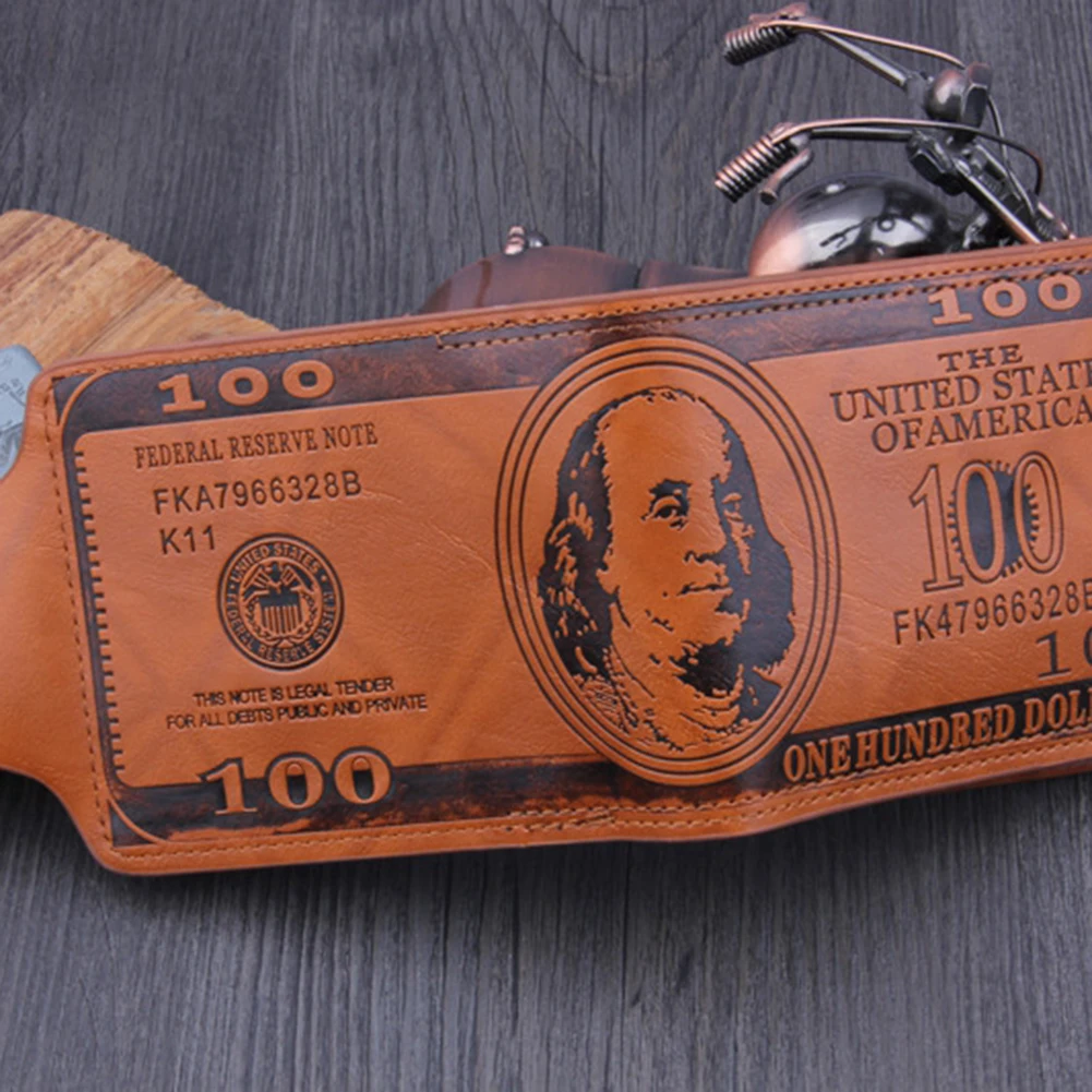 Модные мужские бумажники, доллар рисунок печати кошелек для кредиток мужской клатч полиуретановый зажим для банкнот длинный мужской кошелек для монет Органайзер со множеством ячеек сумка