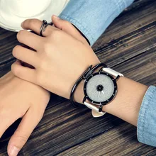 Classique Simple Étoiles Femmes Montre Hommes Top Célèbre marque De Luxe quartz montre En Cuir Étudiant montres Pour Aime relogio feminino