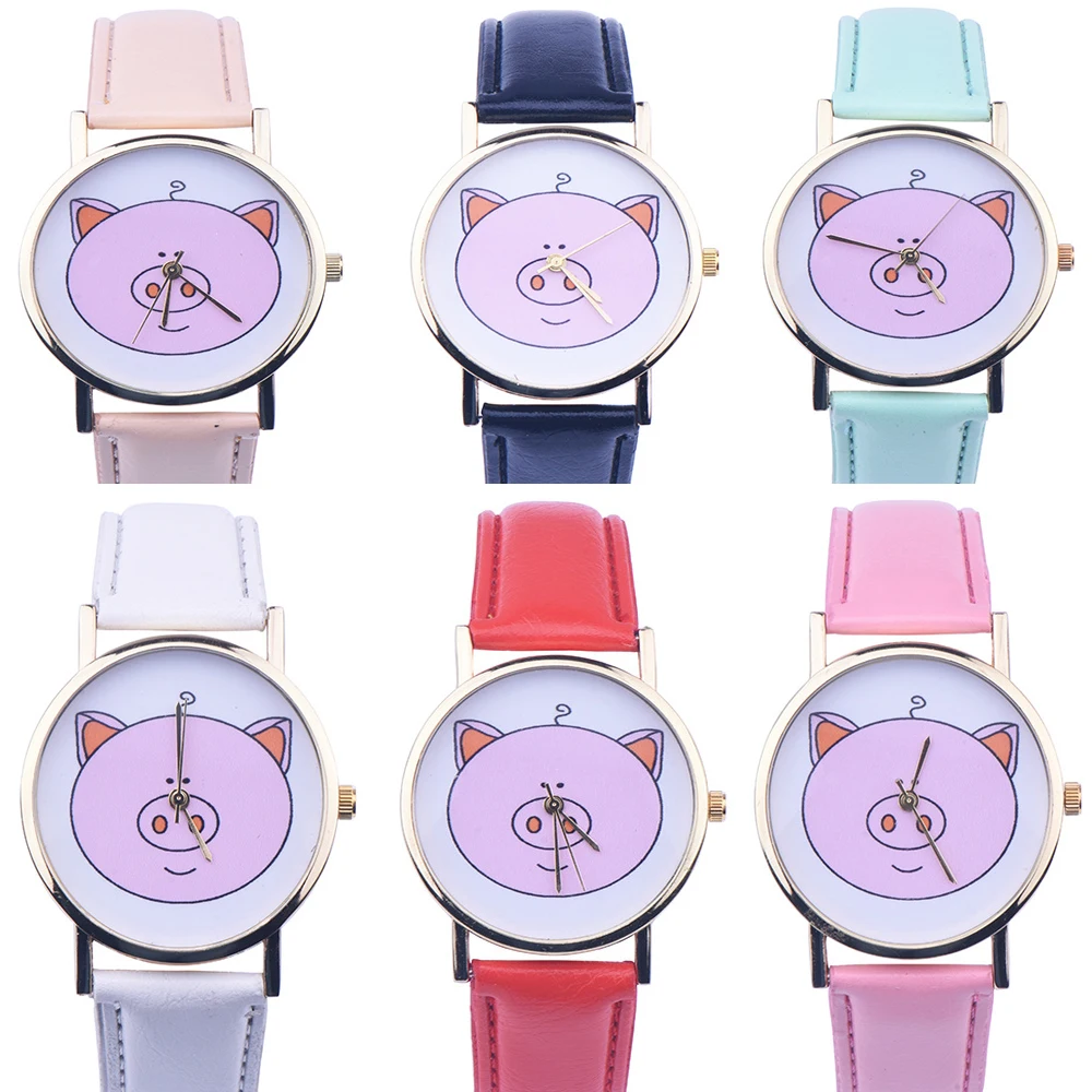 Perempuan Gadis Lucu Babi Kuarsa Gelang Jam Tangan Anak Anak 2015 Perempuan Gadis Lucu Babi Kuarsa Gelang Jam Tangan Anak Anak 2015