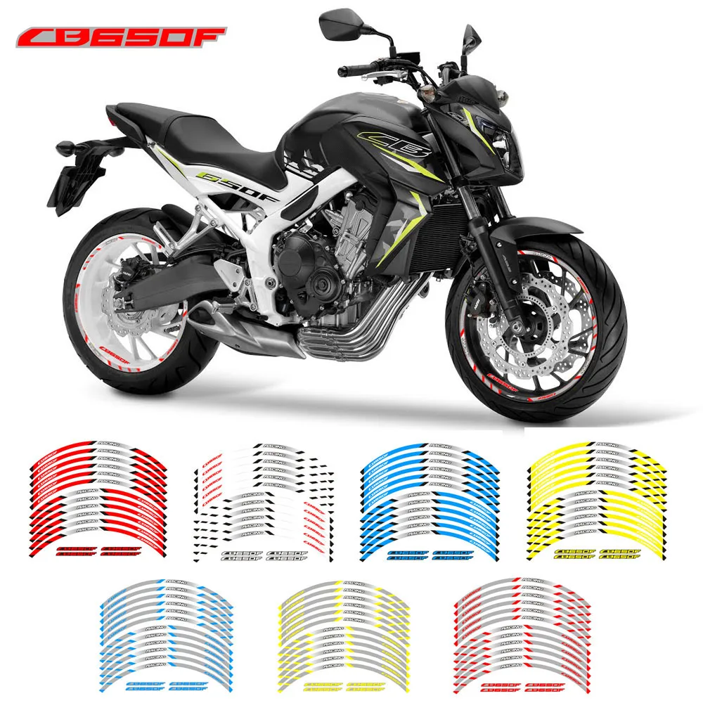 

Motorcycle High Quality Outer Rim Wheel Decal Reflective Stickers For Honda CB650F 2018 Wheel Stickers
