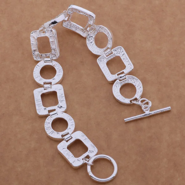 

AH083 925 wholesale silver bracelet, 925 sterling silver fashion jewelry Circle grid to /bhfajyma auwajmda