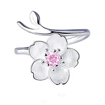 

Personality Vintage 925 Sterling Silver Cheery Flower Rings For Women Fashion Retro Antique Rings Bridal Wedding Jewelry Anillos