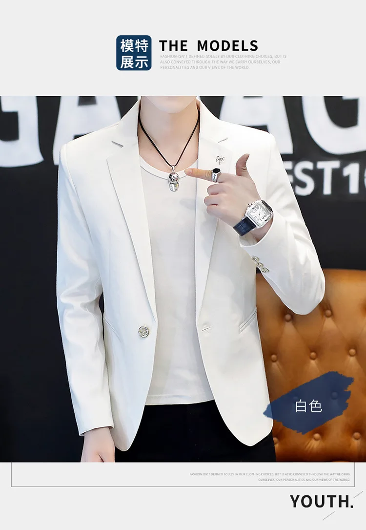 Hoho blazer masculino de algodão 2020, pequeno,