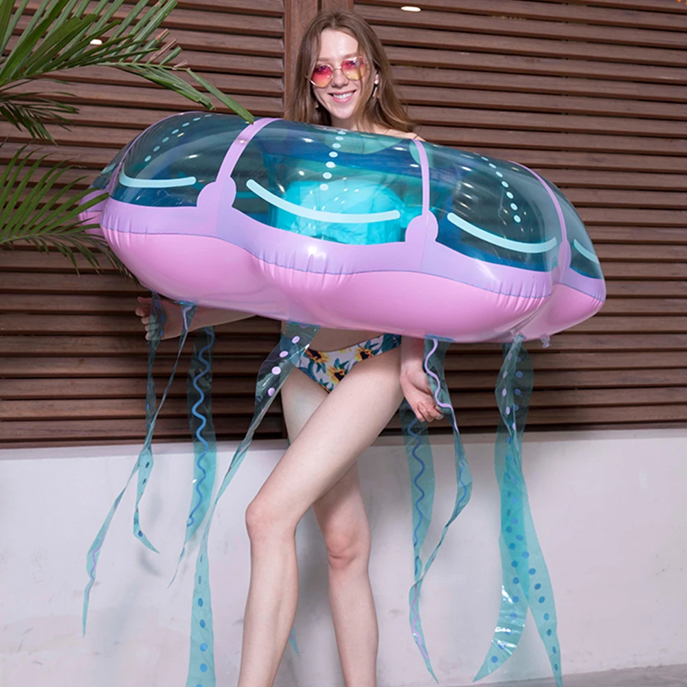 Надувные Медузы, плавающие кольца большого размера, надувные фиолетовые медузы, плавательный матрац для женщин, плавающий бассейн для
