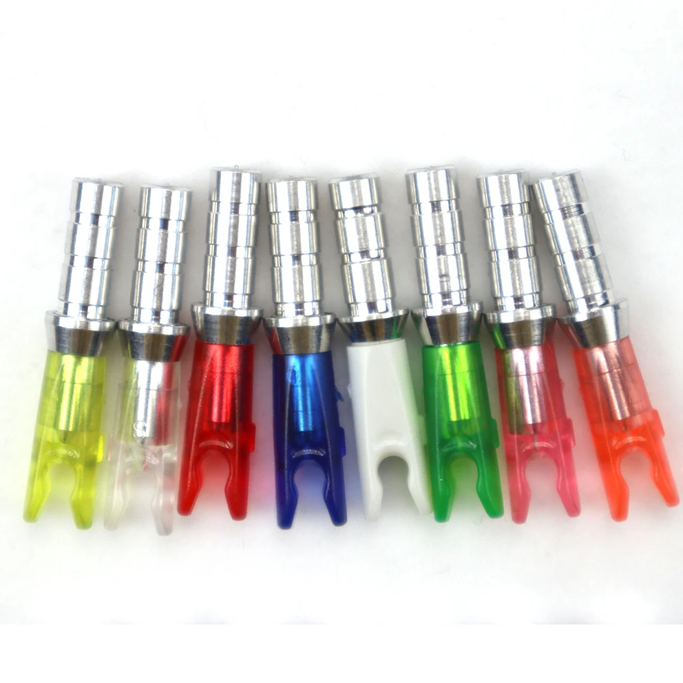 

New 36pcs/lot Arrow Pin Nocks Size S Arrow Nock +Aluminum Pin For ID 3.2mm 4.2mm 6.2mm Carbon Arrow Shaft DIY Archery Accessory