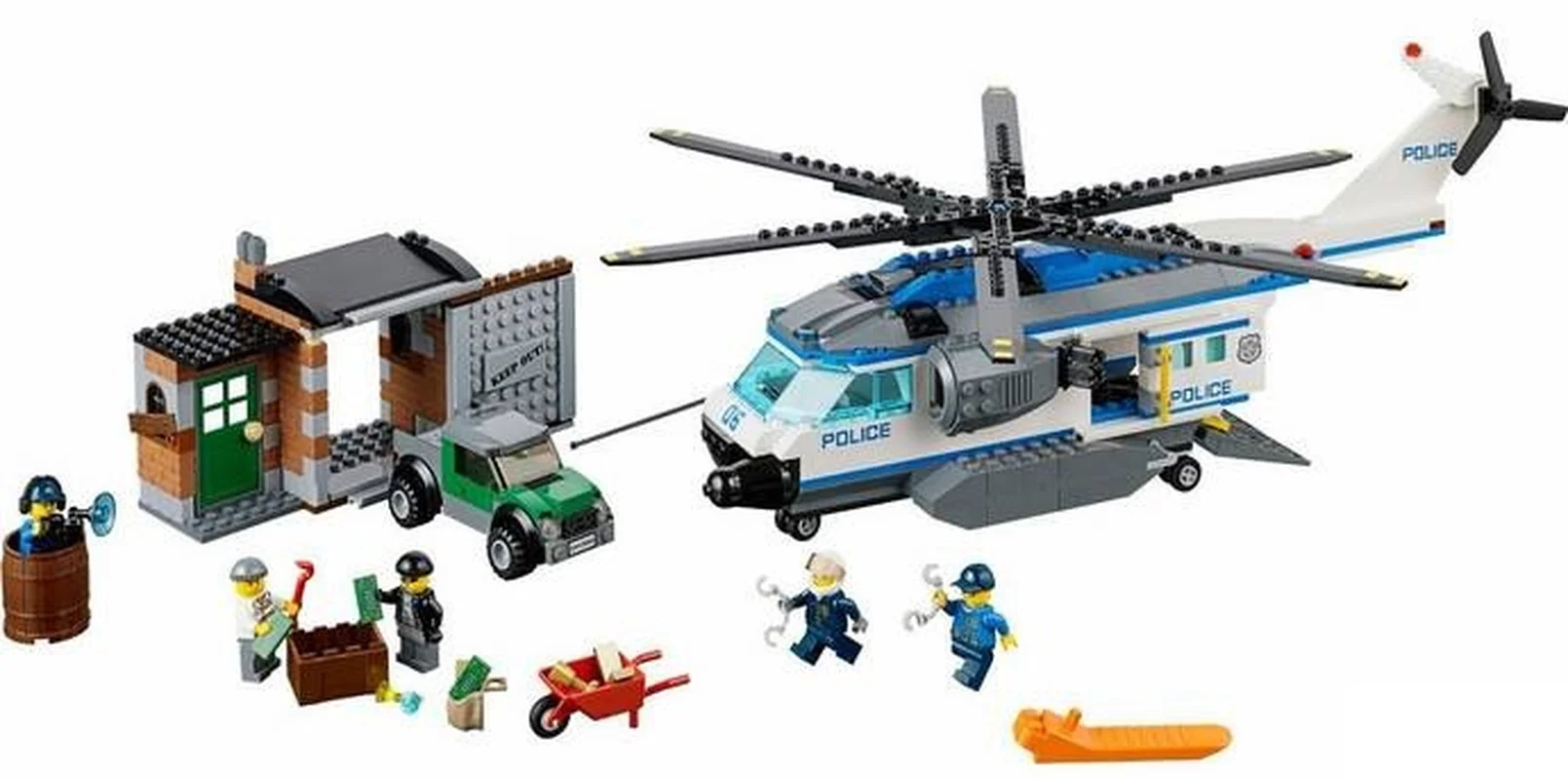 BELA 10423 Compatible Legoings City Helicopter Surveillance 60046 Building Blocks Figure Educational Toys For Children