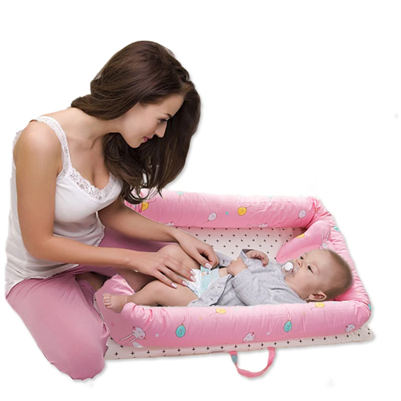 High Quality Baby Nest Bumper Portable Foldable Crib Side Newborn Sleep Travel Bumper Bed for 0-24 Month Baby Newborn Bumper