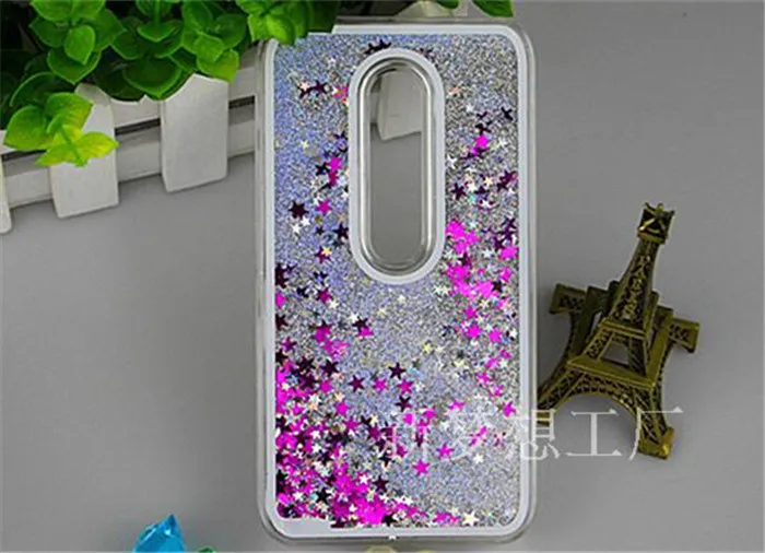 Мода Ясно Динамически Жидкостное Блеск Красочный Блестка Песок Плывун Case Cover для
