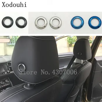 

Car Stainless Steel Cover Seat Adjustment Knob Button Switch Pillow 2pcs For Skoda Karoq 2017 2018 2019 2020