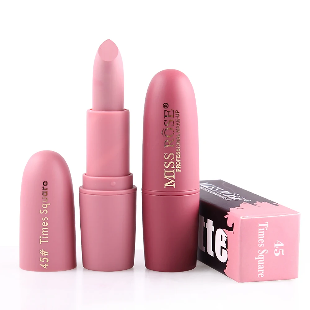 Мисс Роуз Новая мода Цвет Красота красные губы Батон Matte Lip Stick Водонепроницаемый