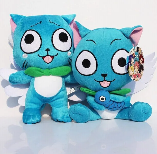 2 шт./компл. Высокое качество 1" 30 см Fairy Tail Happy мягкие животные плюшевые игрушки с рыбкой плюшевые куклы с биркой